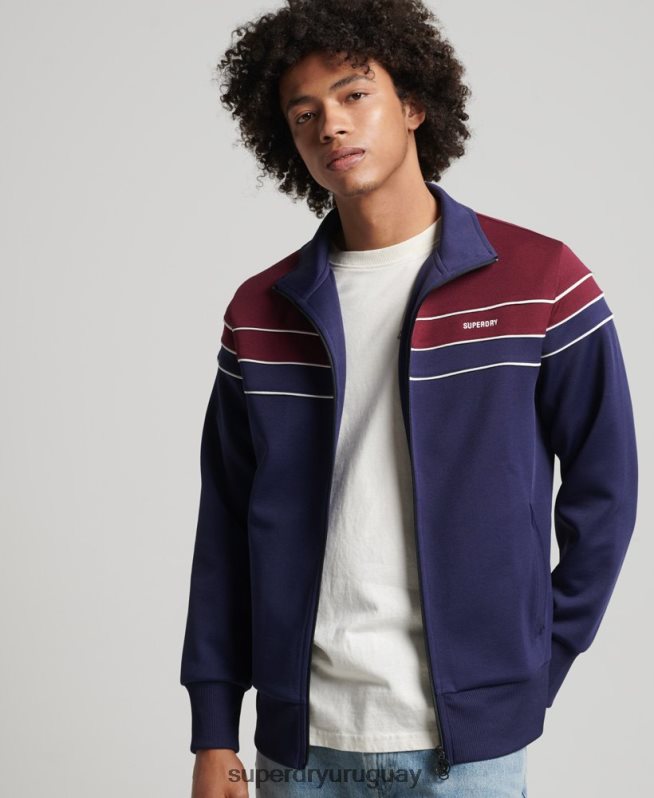 uy Superdry hombres top deportivo vintage con cremallera Armada DT2N8Z834 ropa