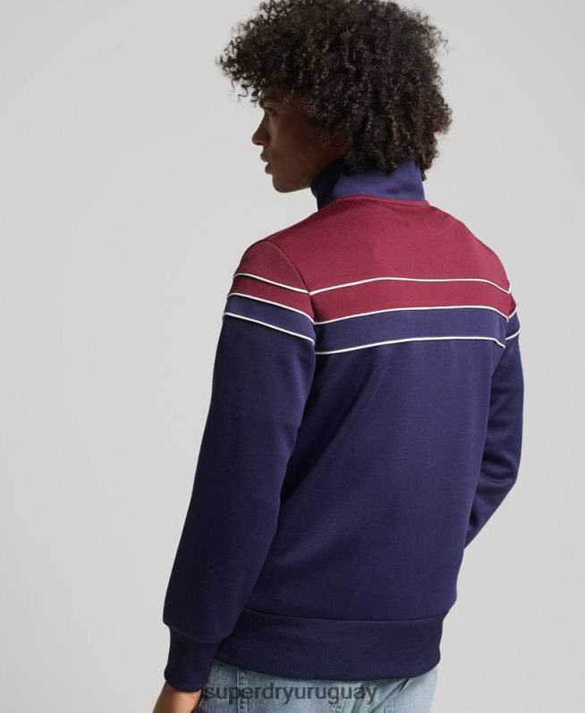 uy Superdry hombres top deportivo vintage con cremallera Armada DT2N8Z834 ropa