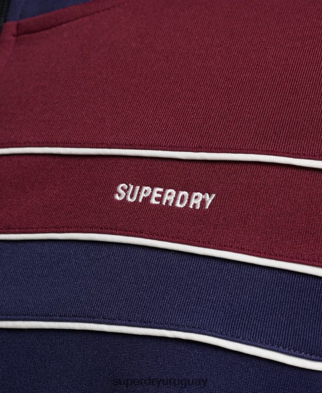 uy Superdry hombres top deportivo vintage con cremallera Armada DT2N8Z834 ropa