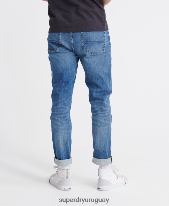 uy Superdry hombres 03 jeans ajustados tyler azul claro DT2N8Z1235 ropa