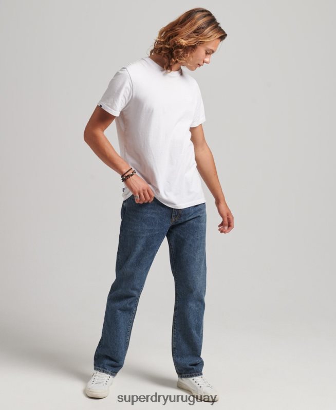 uy Superdry hombres jeans rectos de algodón orgánico azul oscuro DT2N8Z1232 ropa