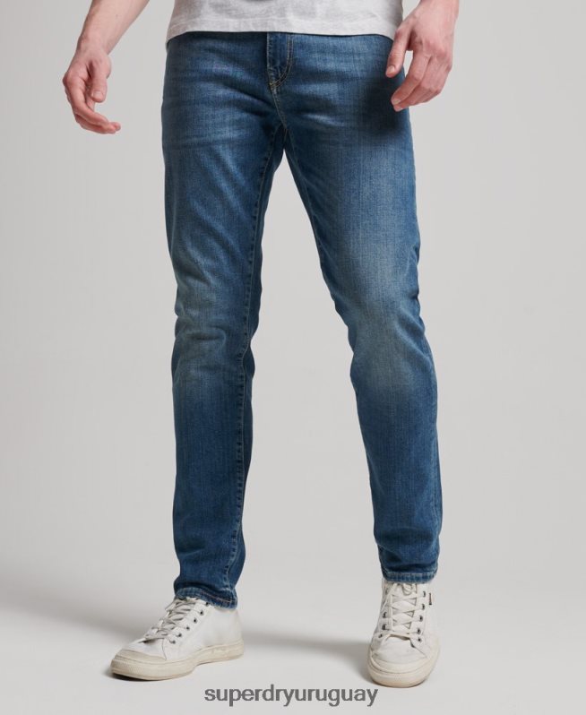 uy Superdry hombres jeans slim de algodón orgánico azul DT2N8Z1207 ropa