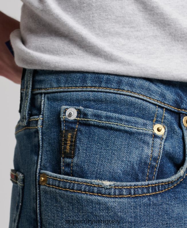 uy Superdry hombres jeans slim de algodón orgánico azul DT2N8Z1207 ropa