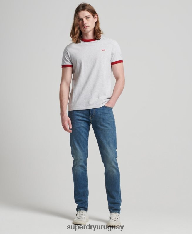 uy Superdry hombres jeans slim de algodón orgánico azul DT2N8Z1207 ropa