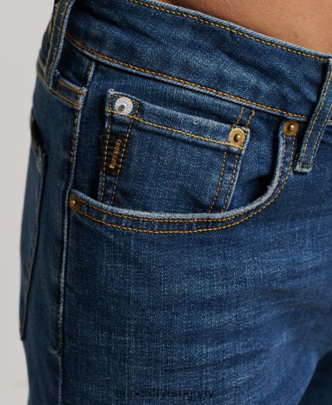 uy Superdry hombres jeans slim de algodón orgánico azul DT2N8Z1209 ropa