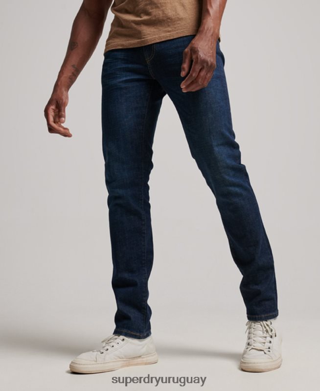 uy Superdry hombres jeans slim de algodón orgánico azul DT2N8Z1224 ropa