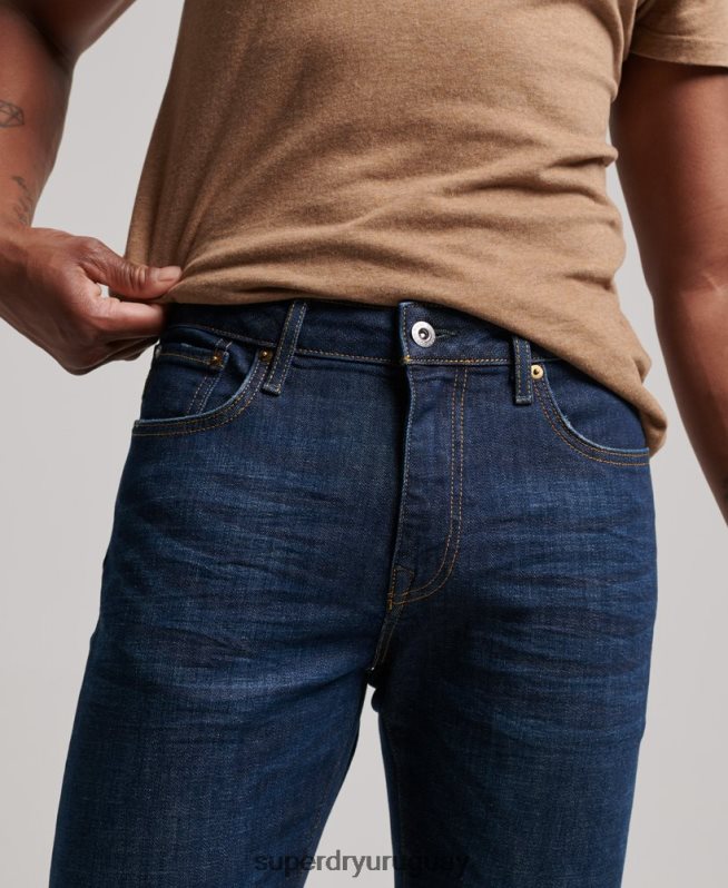 uy Superdry hombres jeans slim de algodón orgánico azul DT2N8Z1224 ropa