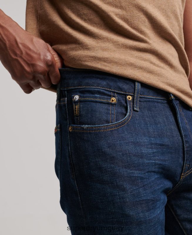 uy Superdry hombres jeans slim de algodón orgánico azul DT2N8Z1224 ropa
