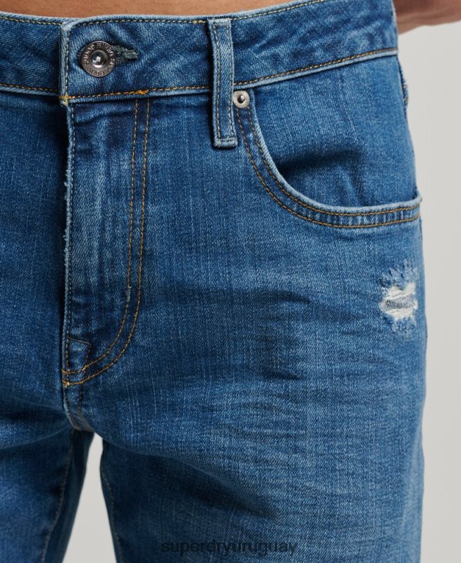 uy Superdry hombres jeans slim de algodón orgánico azul claro DT2N8Z1220 ropa