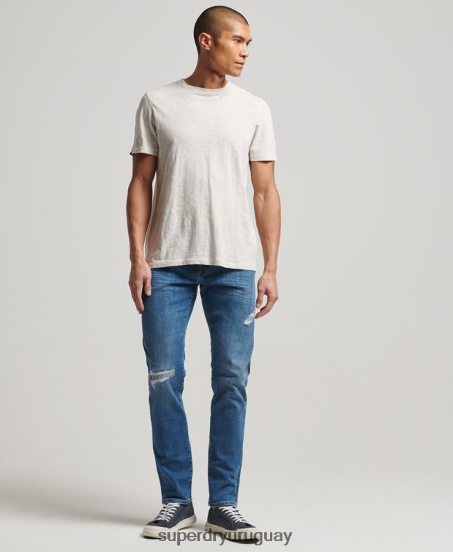 uy Superdry hombres jeans slim de algodón orgánico azul claro DT2N8Z1220 ropa