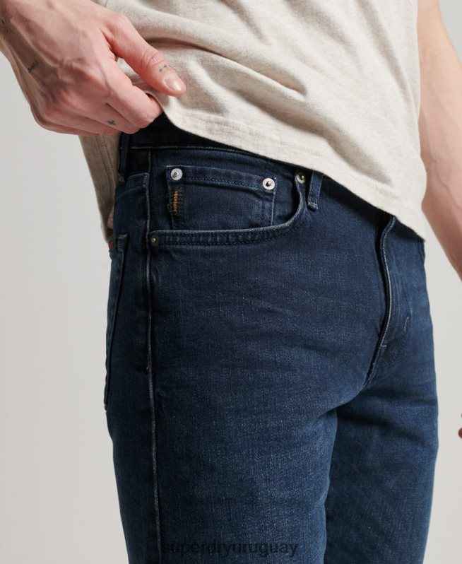 uy Superdry hombres jeans slim de algodón orgánico azul oscuro DT2N8Z1205 ropa