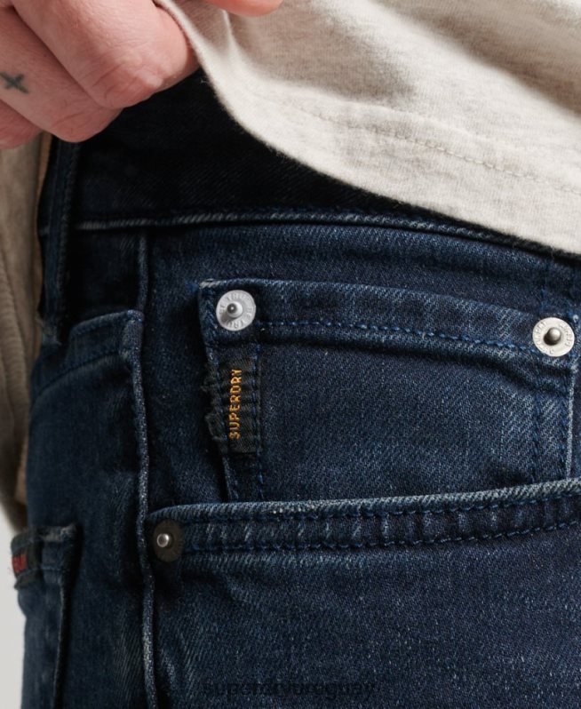 uy Superdry hombres jeans slim de algodón orgánico azul oscuro DT2N8Z1205 ropa