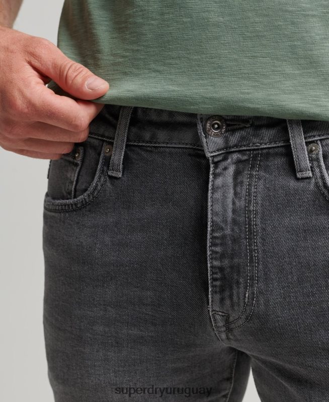 uy Superdry hombres jeans slim de algodón orgánico gris DT2N8Z1230 ropa