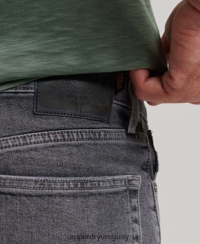 uy Superdry hombres jeans slim de algodón orgánico gris DT2N8Z1230 ropa