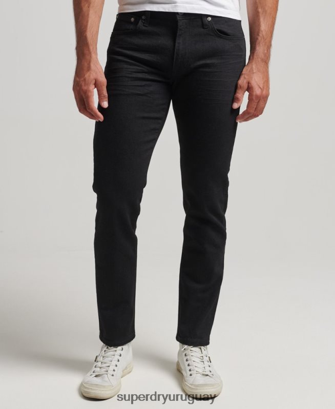 uy Superdry hombres jeans slim de algodón orgánico negro DT2N8Z1212 ropa