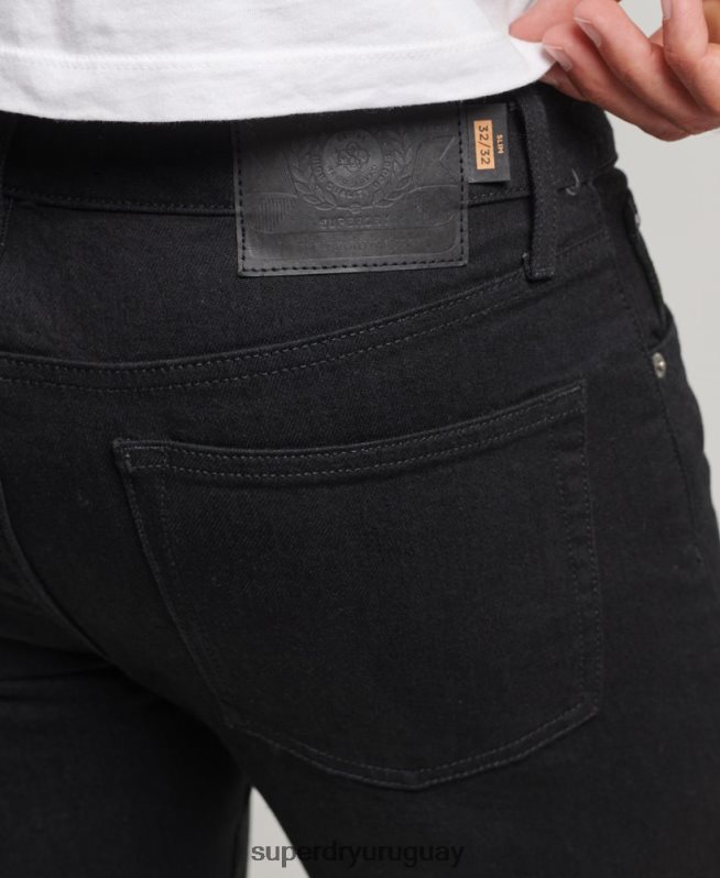 uy Superdry hombres jeans slim de algodón orgánico negro DT2N8Z1212 ropa