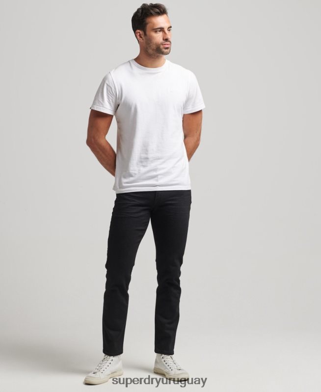 uy Superdry hombres jeans slim de algodón orgánico negro DT2N8Z1212 ropa