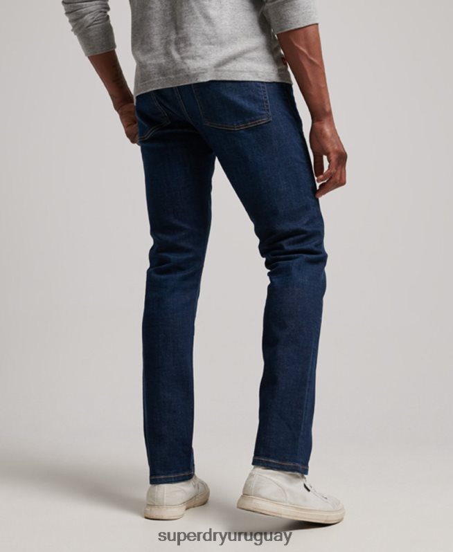 uy Superdry hombres jeans slim rectos de algodón orgánico azul DT2N8Z1208 ropa
