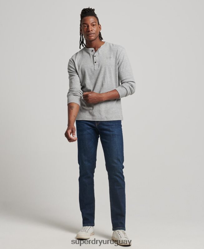 uy Superdry hombres jeans slim rectos de algodón orgánico azul DT2N8Z1208 ropa