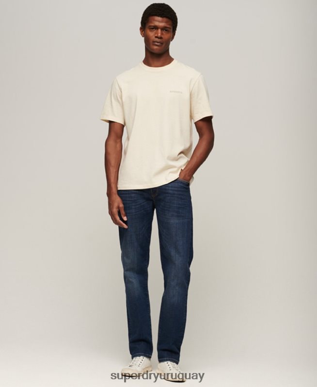 uy Superdry hombres jeans slim rectos de algodón orgánico azul DT2N8Z1225 ropa