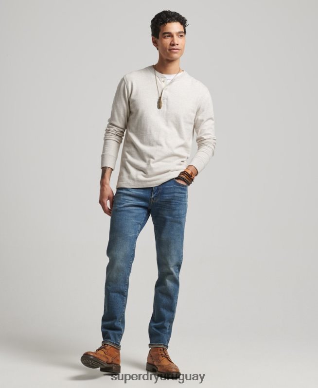 uy Superdry hombres tienda mercantil - vaqueros slim orgánicos azul DT2N8Z1217 ropa