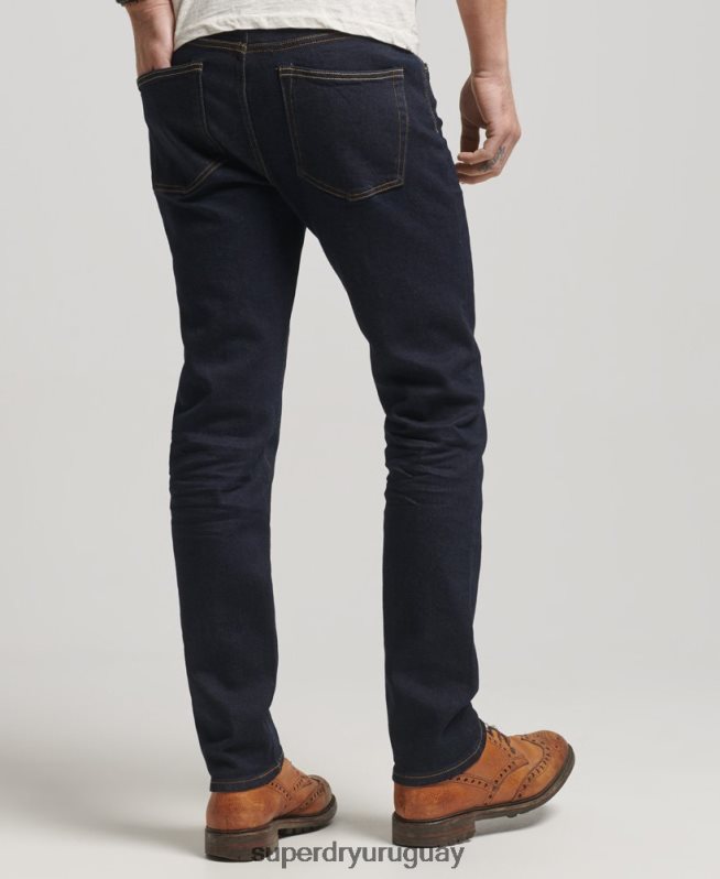 uy Superdry hombres tienda mercantil - vaqueros slim orgánicos azul oscuro DT2N8Z1219 ropa