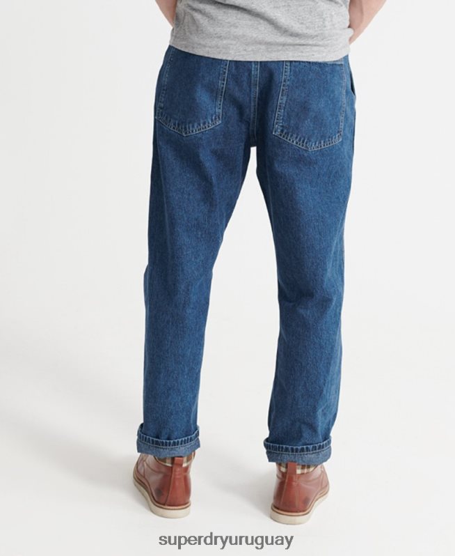 uy Superdry hombres vaqueros Lionel Easy Fatiga azul DT2N8Z1233 ropa