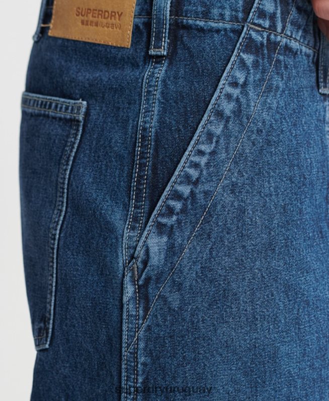 uy Superdry hombres vaqueros Lionel Easy Fatiga azul DT2N8Z1233 ropa