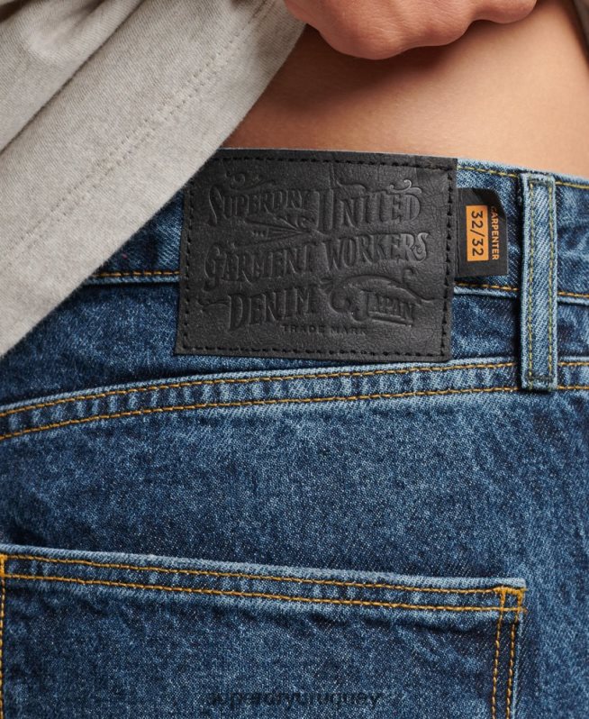 uy Superdry hombres vaqueros carpinteros de algodón orgánico azul oscuro DT2N8Z1215 ropa