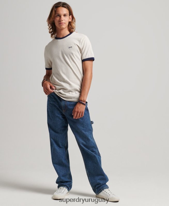uy Superdry hombres vaqueros carpinteros de algodón orgánico azul oscuro DT2N8Z1215 ropa