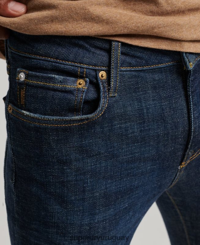 uy Superdry hombres vaqueros pitillo de época azul DT2N8Z1216 ropa