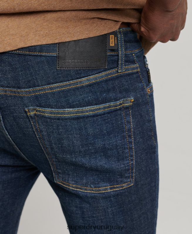 uy Superdry hombres vaqueros pitillo de época azul DT2N8Z1216 ropa