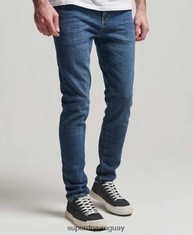 uy Superdry hombres vaqueros pitillo de época azul DT2N8Z1218 ropa