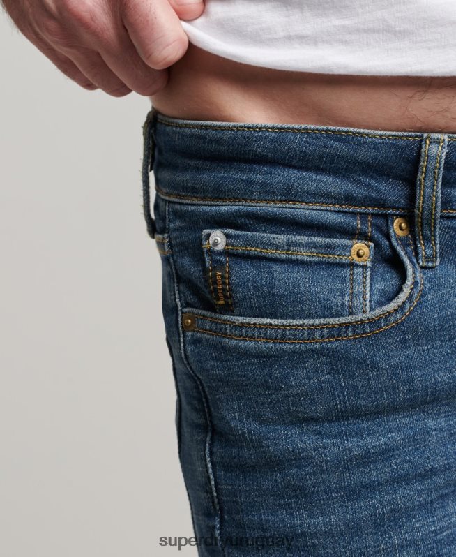 uy Superdry hombres vaqueros pitillo de época azul DT2N8Z1218 ropa