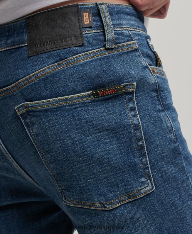 uy Superdry hombres vaqueros pitillo de época azul DT2N8Z1218 ropa