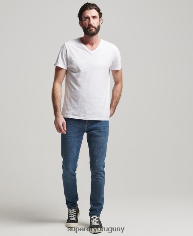 uy Superdry hombres vaqueros pitillo de época azul DT2N8Z1218 ropa