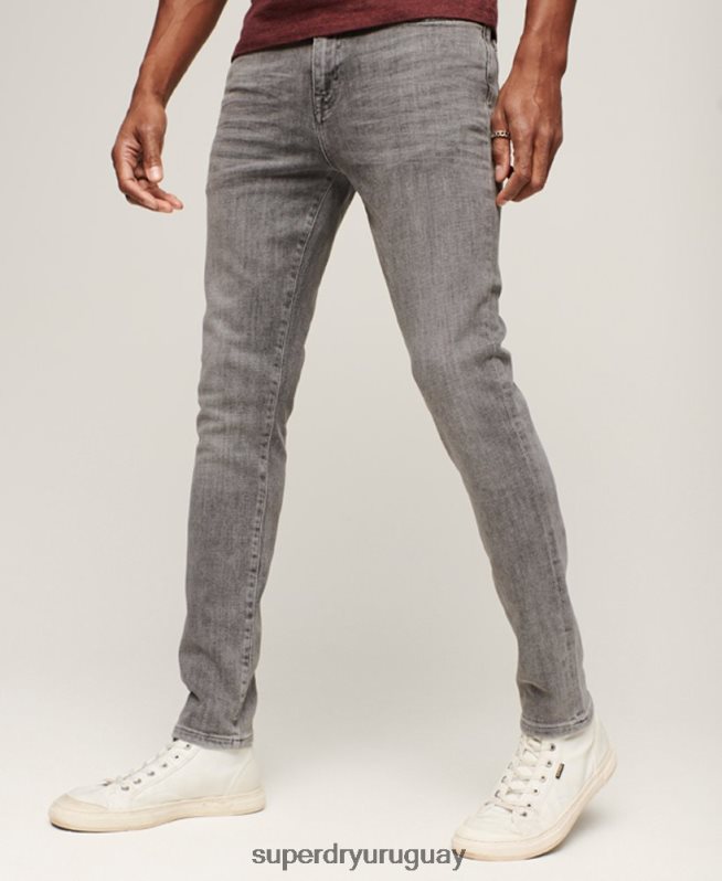 uy Superdry hombres vaqueros pitillo de época gris DT2N8Z1213 ropa