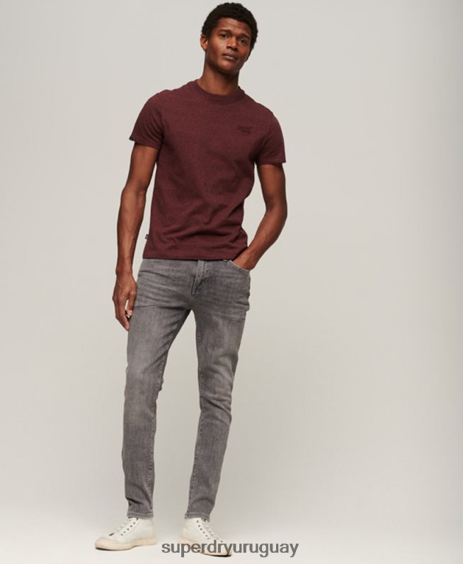 uy Superdry hombres vaqueros pitillo de época gris DT2N8Z1213 ropa