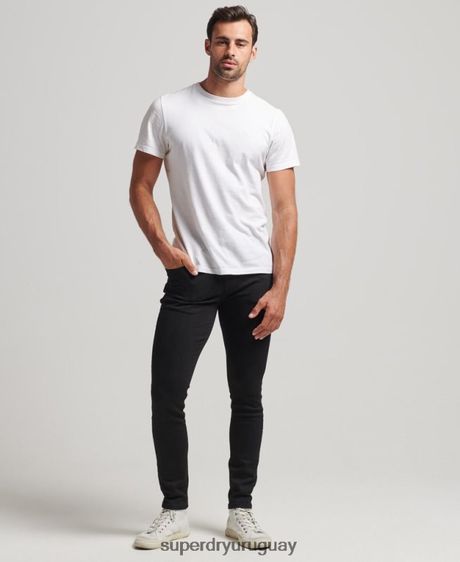 uy Superdry hombres vaqueros pitillo de época negro DT2N8Z1210 ropa