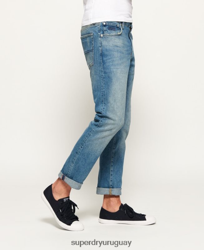 uy Superdry hombres vaqueros rectos Daman vaqueros DT2N8Z1234 ropa