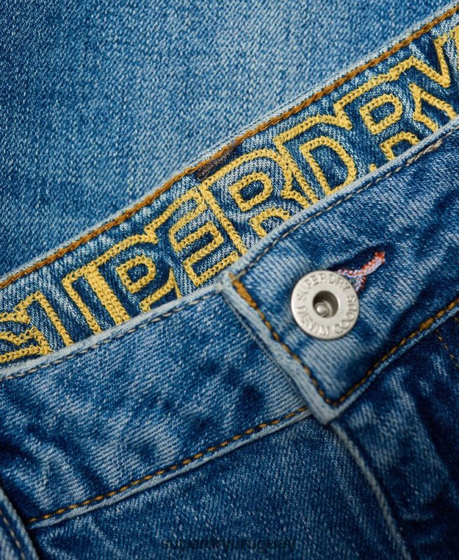 uy Superdry hombres vaqueros rectos Daman vaqueros DT2N8Z1234 ropa