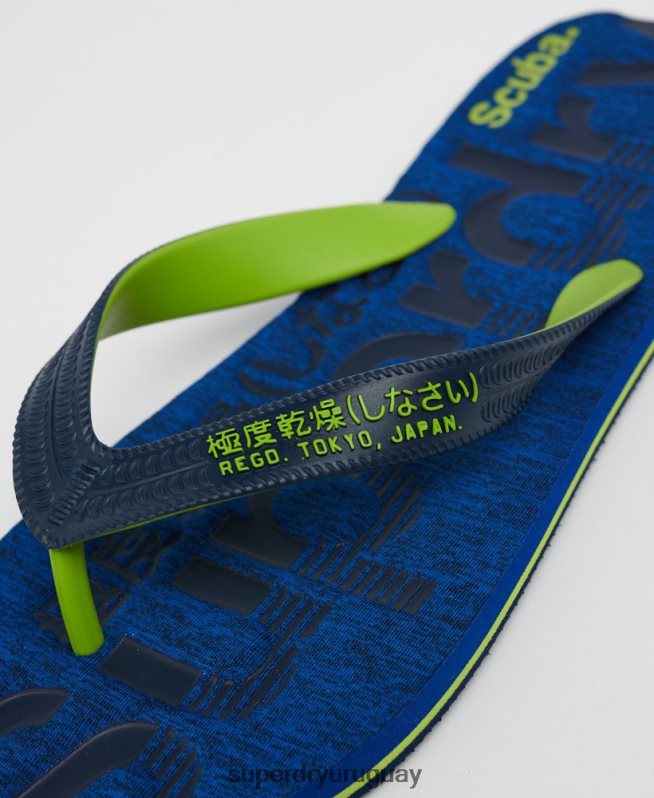 uy Superdry hombres chanclas Essential con logo azul oscuro DT2N8Z1929 zapatos