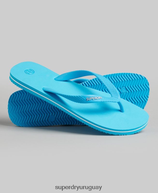 uy Superdry hombres chanclas clásicas antiguas azul DT2N8Z1649 zapatos