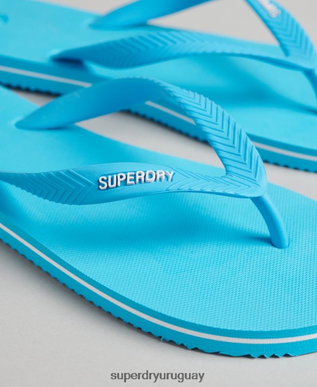 uy Superdry hombres chanclas clásicas antiguas azul DT2N8Z1649 zapatos