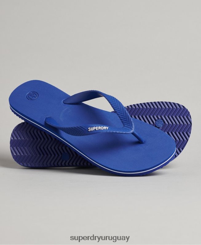 uy Superdry hombres chanclas clásicas antiguas azul DT2N8Z1875 zapatos