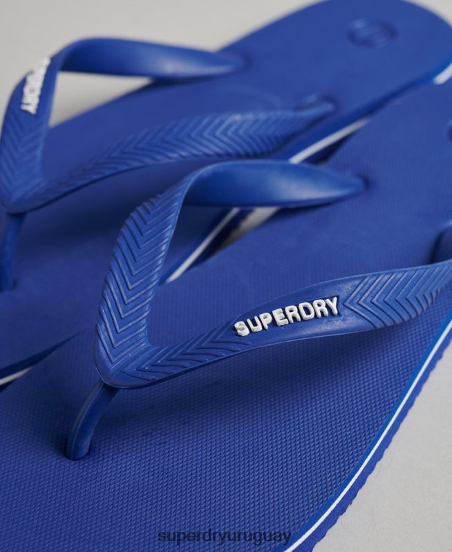 uy Superdry hombres chanclas clásicas antiguas azul DT2N8Z1875 zapatos