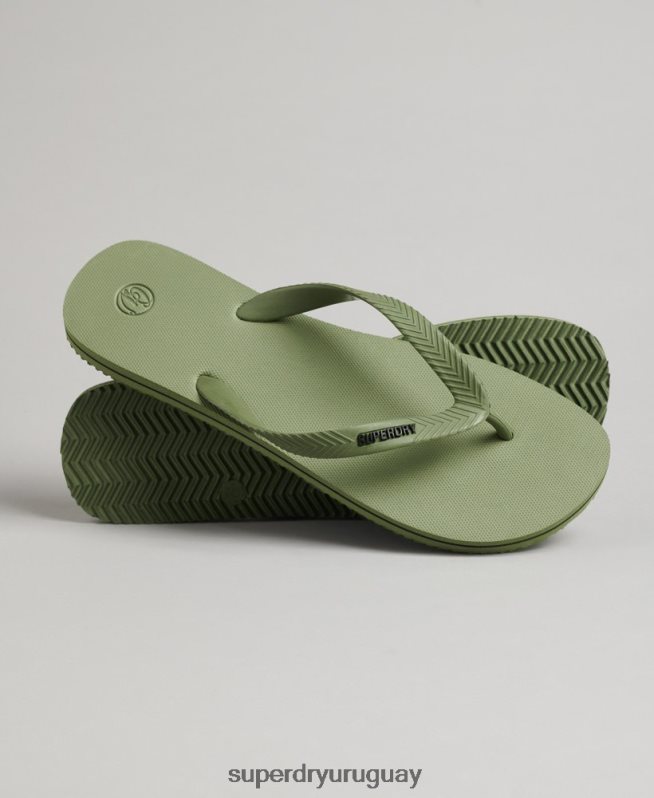 uy Superdry hombres chanclas clásicas antiguas caqui DT2N8Z1640 zapatos