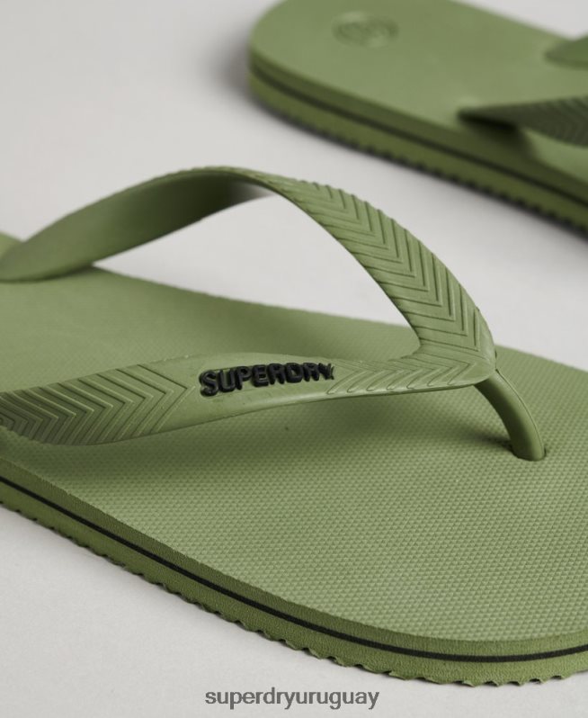 uy Superdry hombres chanclas clásicas antiguas caqui DT2N8Z1640 zapatos