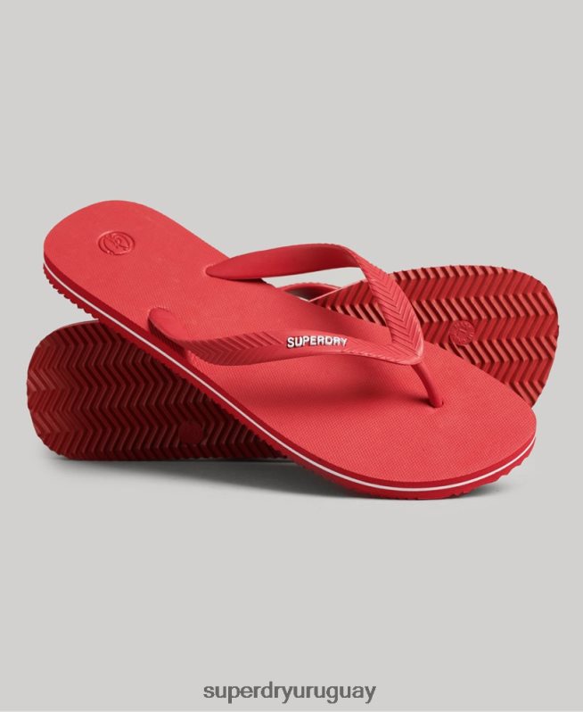 uy Superdry hombres chanclas clásicas antiguas rojo DT2N8Z1757 zapatos