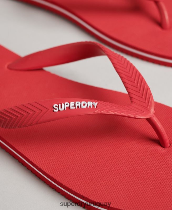 uy Superdry hombres chanclas clásicas antiguas rojo DT2N8Z1757 zapatos